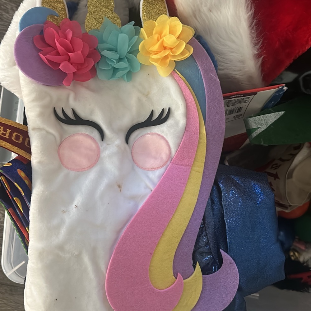 Unicorn Stocking Stuffer with Floral Accents